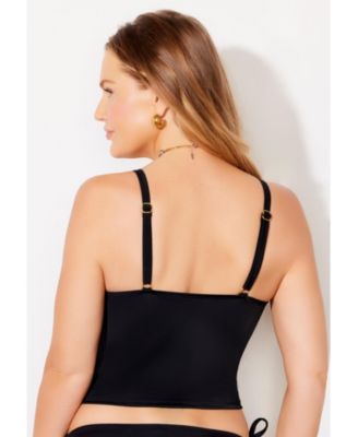 Women's Essential Cropped Tankini Top