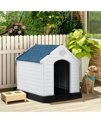 Dog House Made of Plastic with Ventilation System and Fastening Device