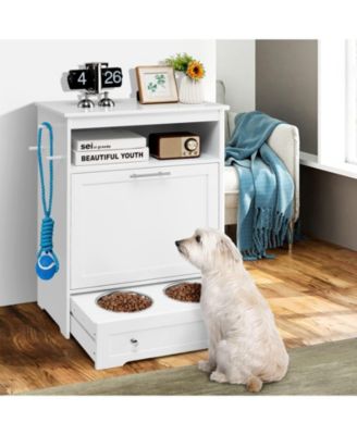 Pet Feeder Station with Stainless Steel Bowl