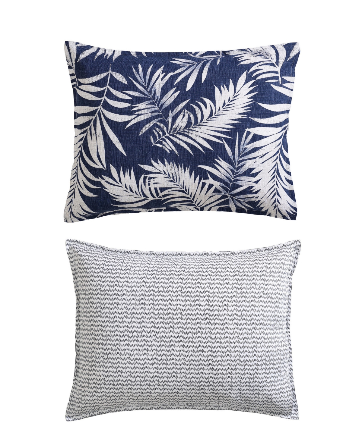 Nautica Marina Leaf Reversible 2-pc. Comforter Set, Twin In White,navy