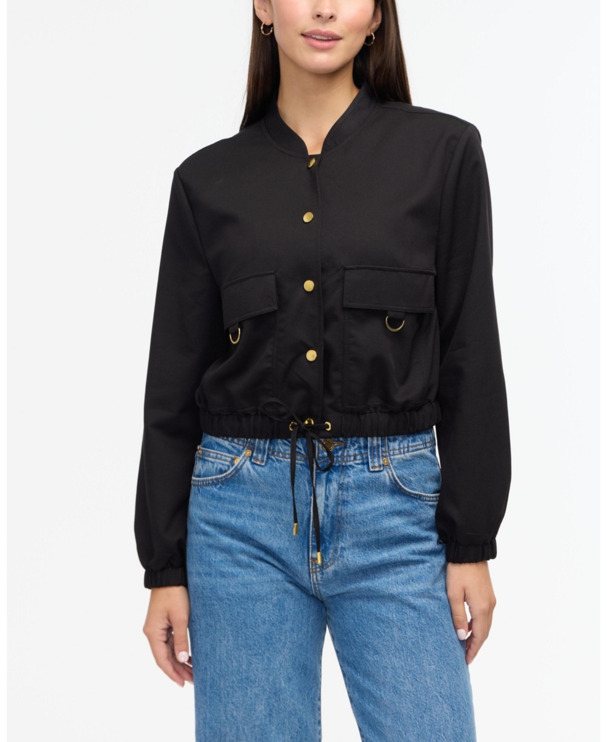 Women's Tencel Bomber Jacket - Black