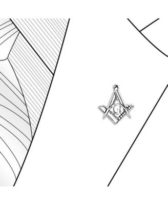 Freemasons Masonic Compass Brooche Pin in Sterling Silver