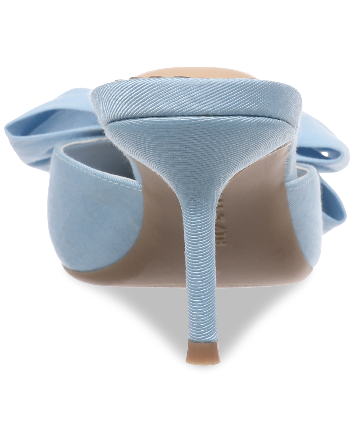 On 34th Alaynaa Pointed-toe Bow Mule Pumps, Exclusively At Macy's In Blue Fabric