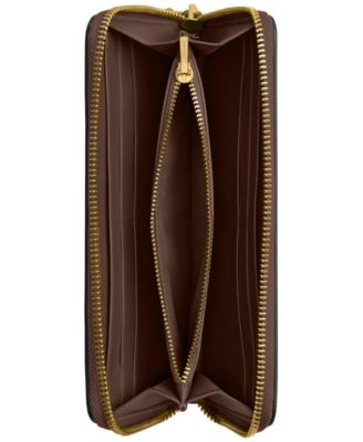 Essential Slim Accordion Leather Zip Around Wallet