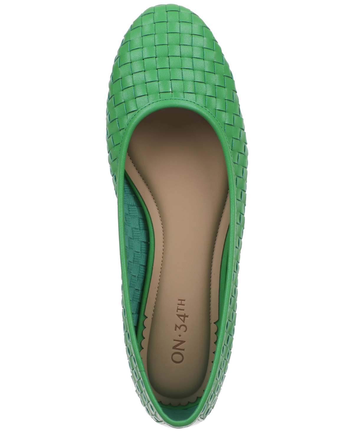 On 34th Women's Friyaa Woven Ballet Flats, Exclusively At Macy's In Bright Green Woven