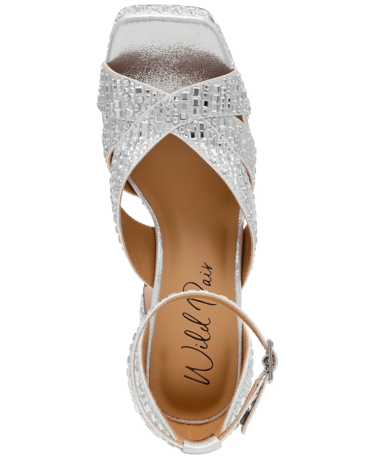Shop Wild Pair Lydiaa Embellished Platform Dress Sandals, Exclusively At Macy's In Silver Bling