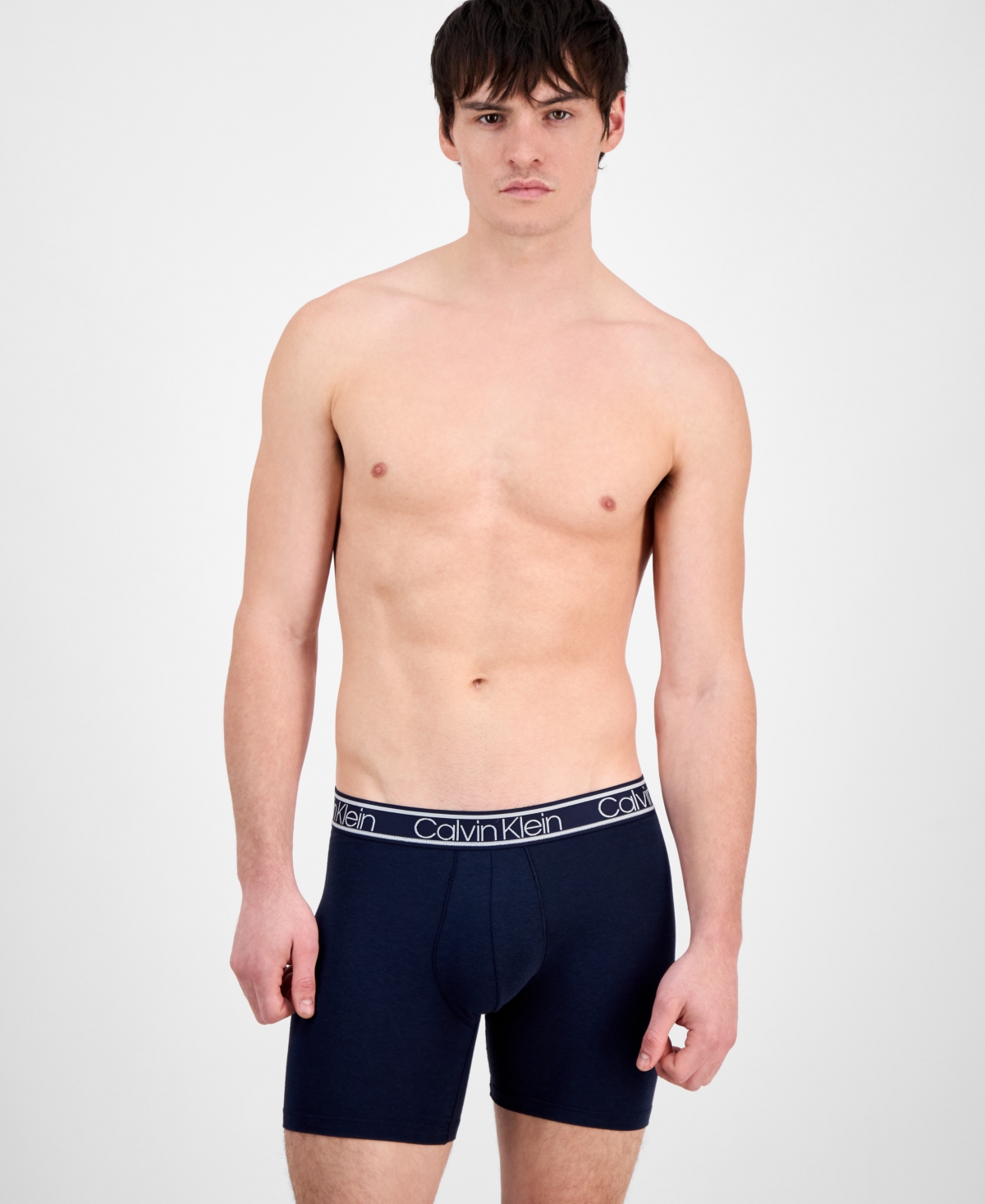 Calvin Klein Men's 3pk. Comfort Logo Boxer Briefs In Blue Assorted