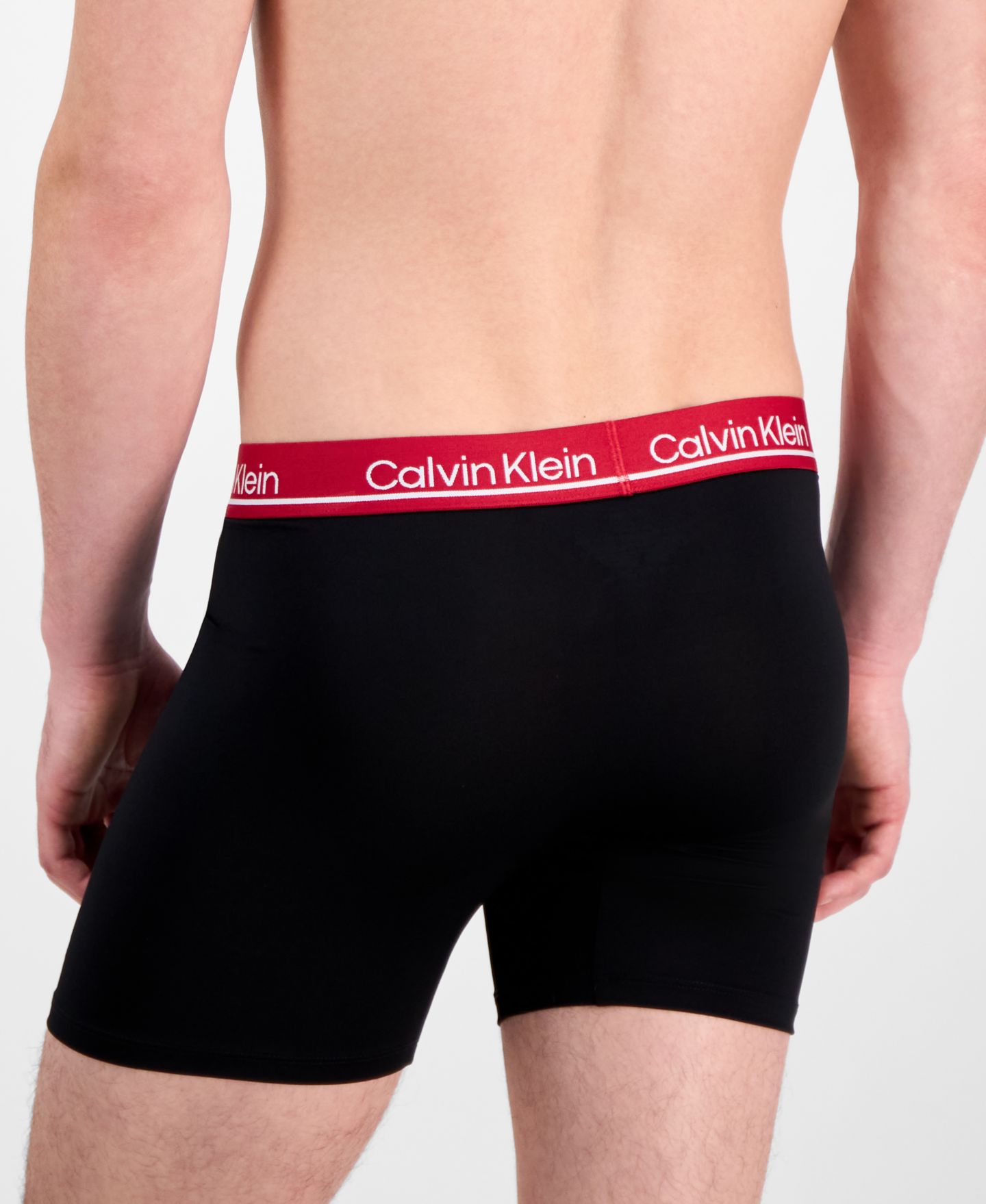 Трусы-боксеры Moisture-Wicking для мужчин, микрофибра — Calvin Klein, цвет: Чёрный — фото 4