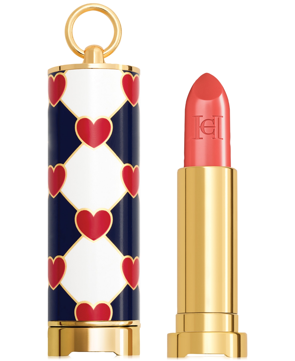 Carolina Herrera Fabulous Kiss Sheer Refillable Lipstick & Love Wins Lipstick Cap In 140- Nude Smile