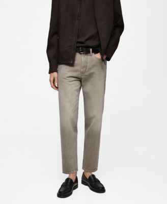 MANGO - Men's EU Tapered-Fit Cropped Jeans