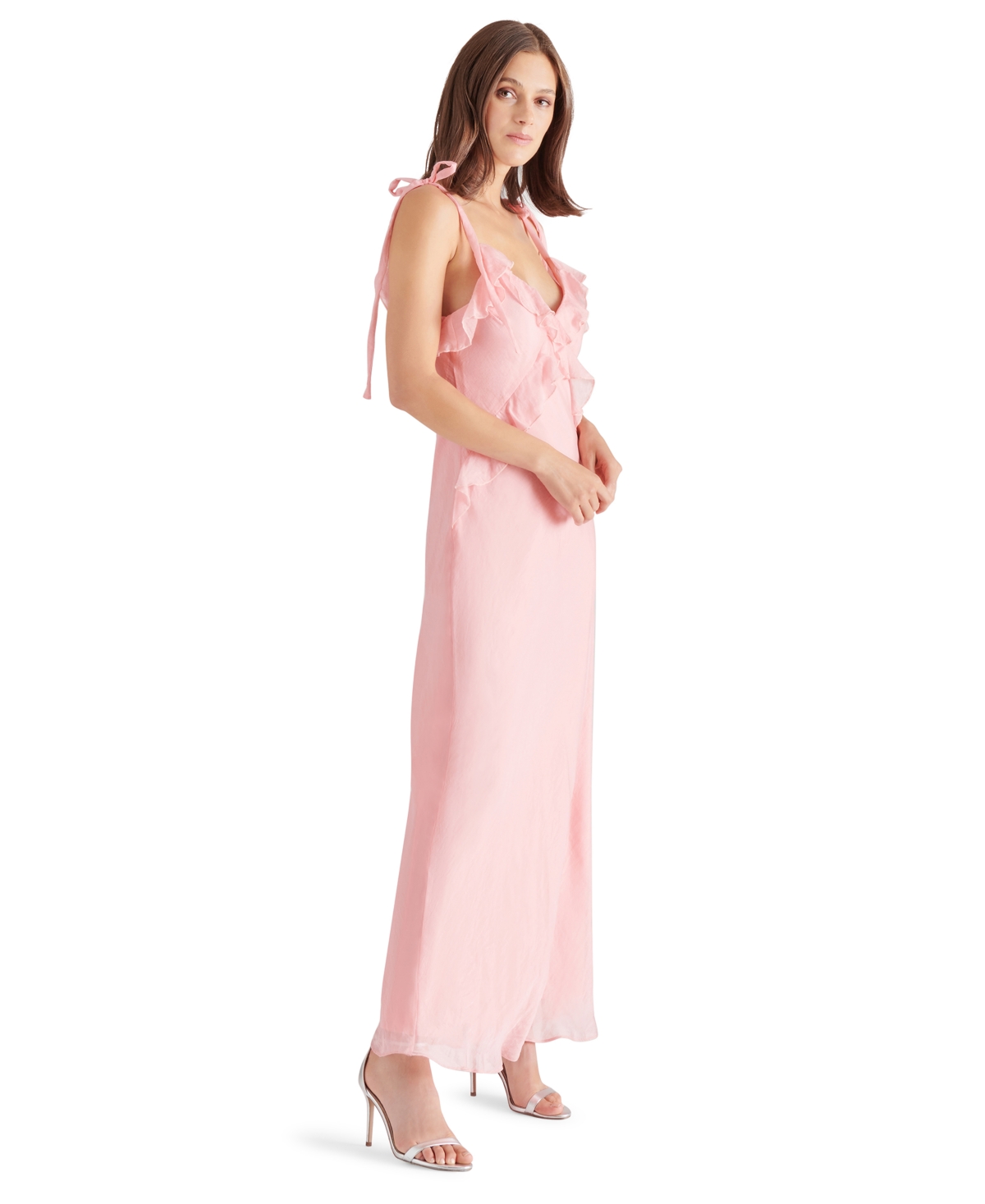 Shop Steve Madden Women's Adalina Ruffled Maxi Dress In Pink Quartz