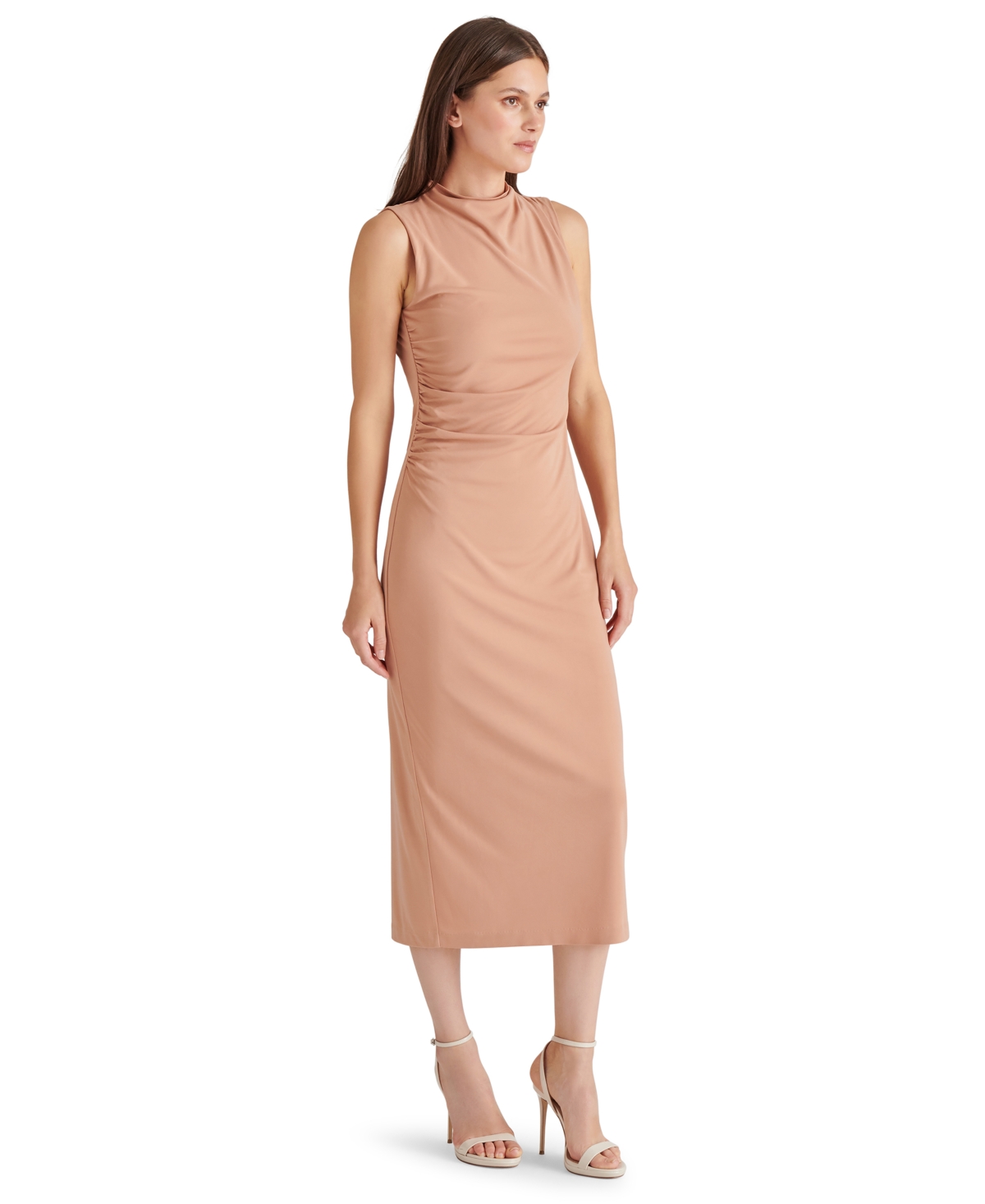 Steve Madden Women's Mo Mock Neck Midi Dress In Hazelnut