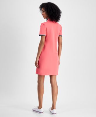 Women's Puff-Sleeve Polo Dress