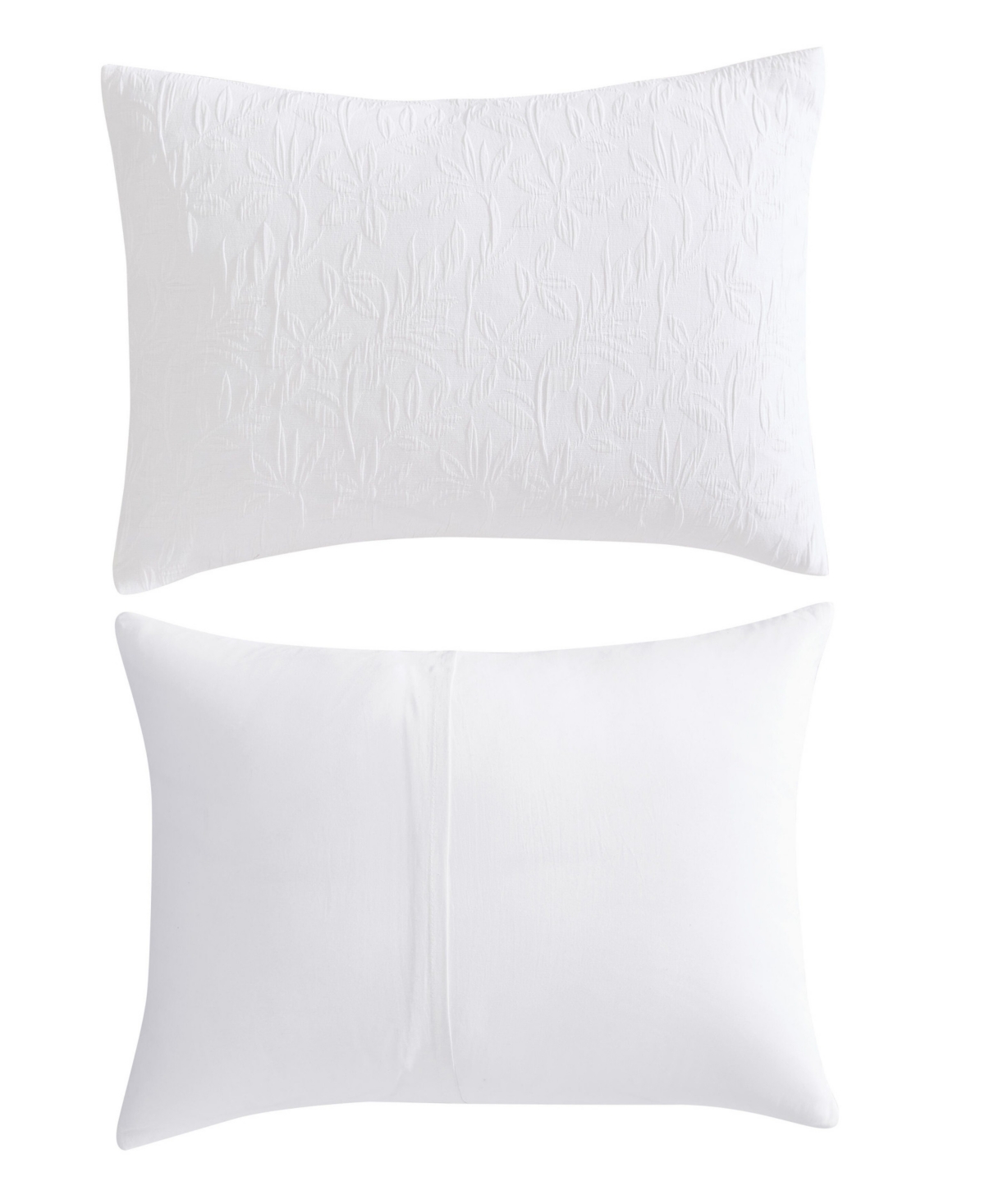 Nautica Seaside Floral Cotton Blend Jacquard Duvet Cover S In White