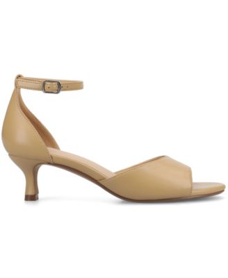 Women's Jezzie Peep Toe Kitten Heel Dress Sandals