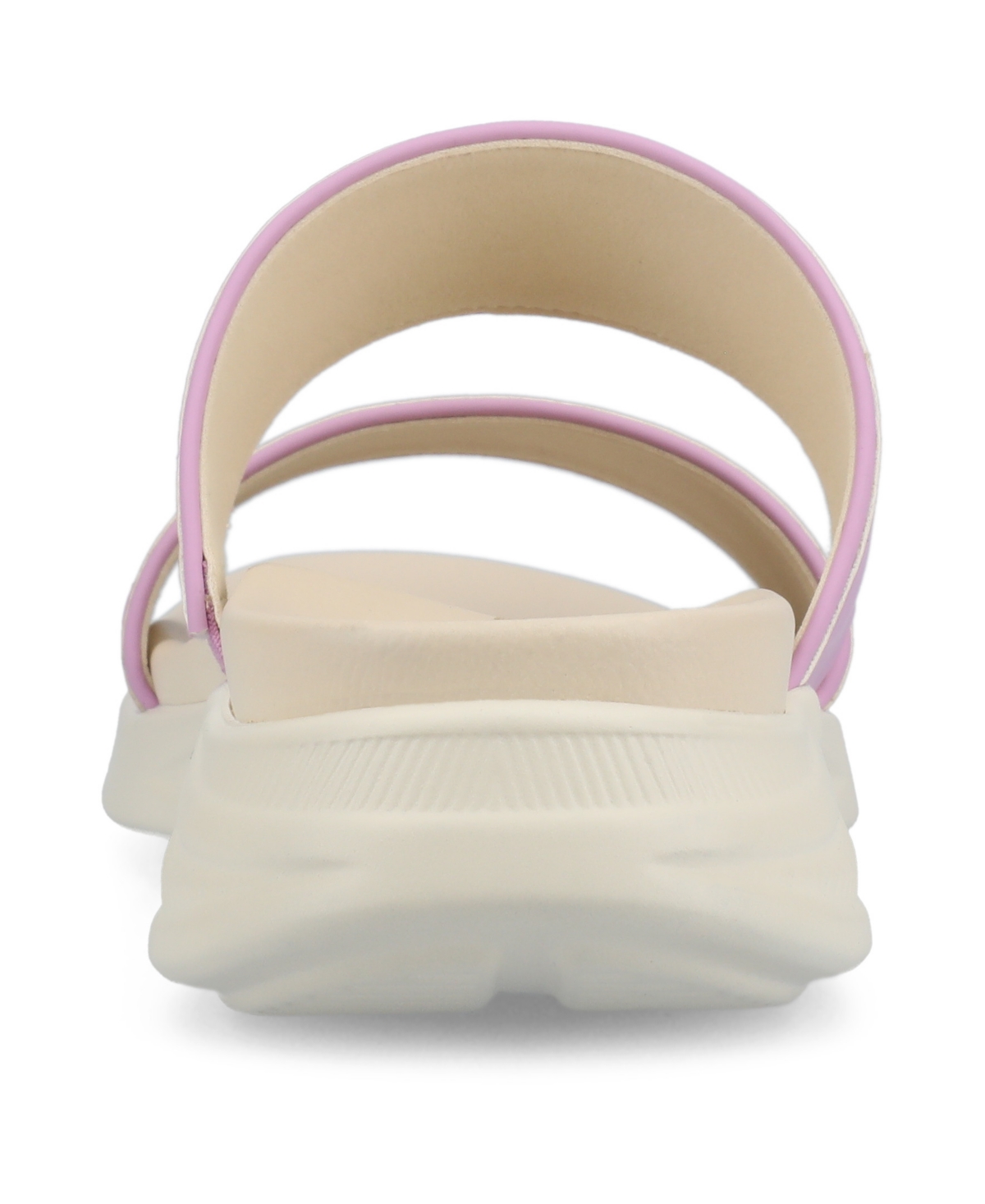 Journee Collection Women's Janis Double Band Comfort Wedge Sandals In Lilac