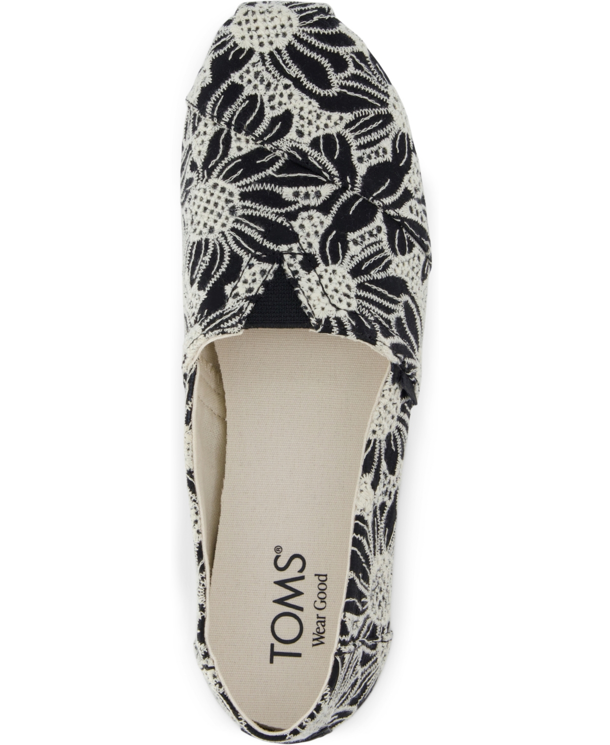TOMS WOMEN'S ALPARGATA CLASSIC ESPADRILLE ALMOND TOE FLATS 