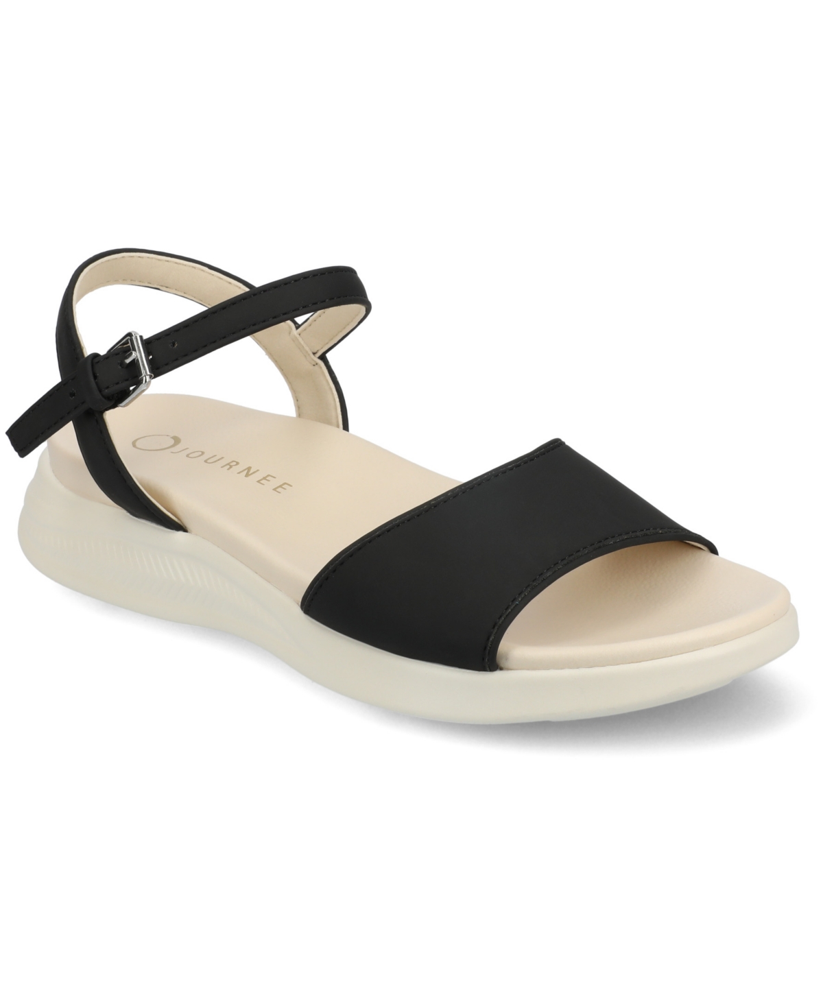 Shop Journee Collection Women's Jaylee Comfort Footbed Sandals In Black