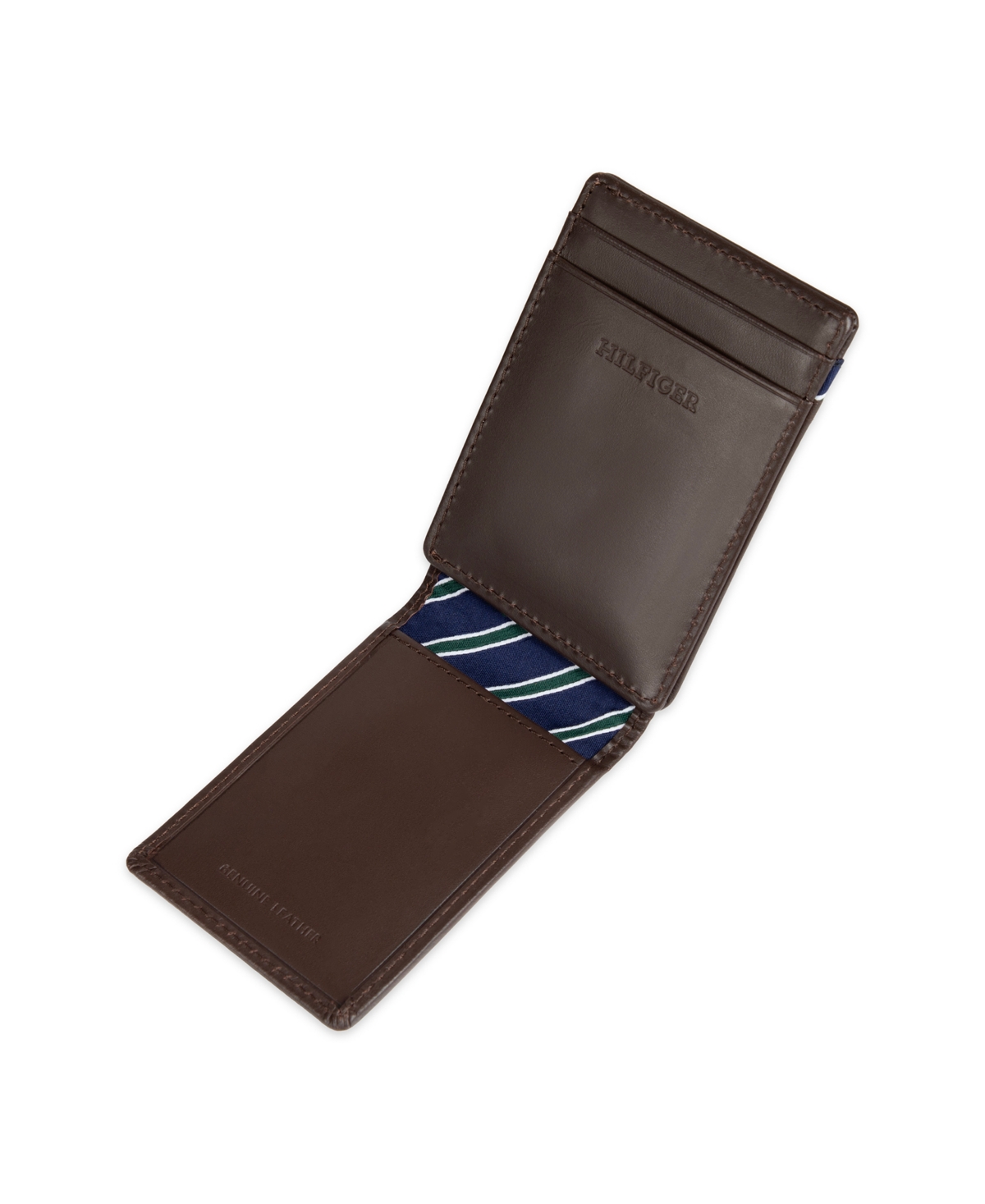 Tommy Hilfiger Men's Overlay Front Pocket Wallet In Brown