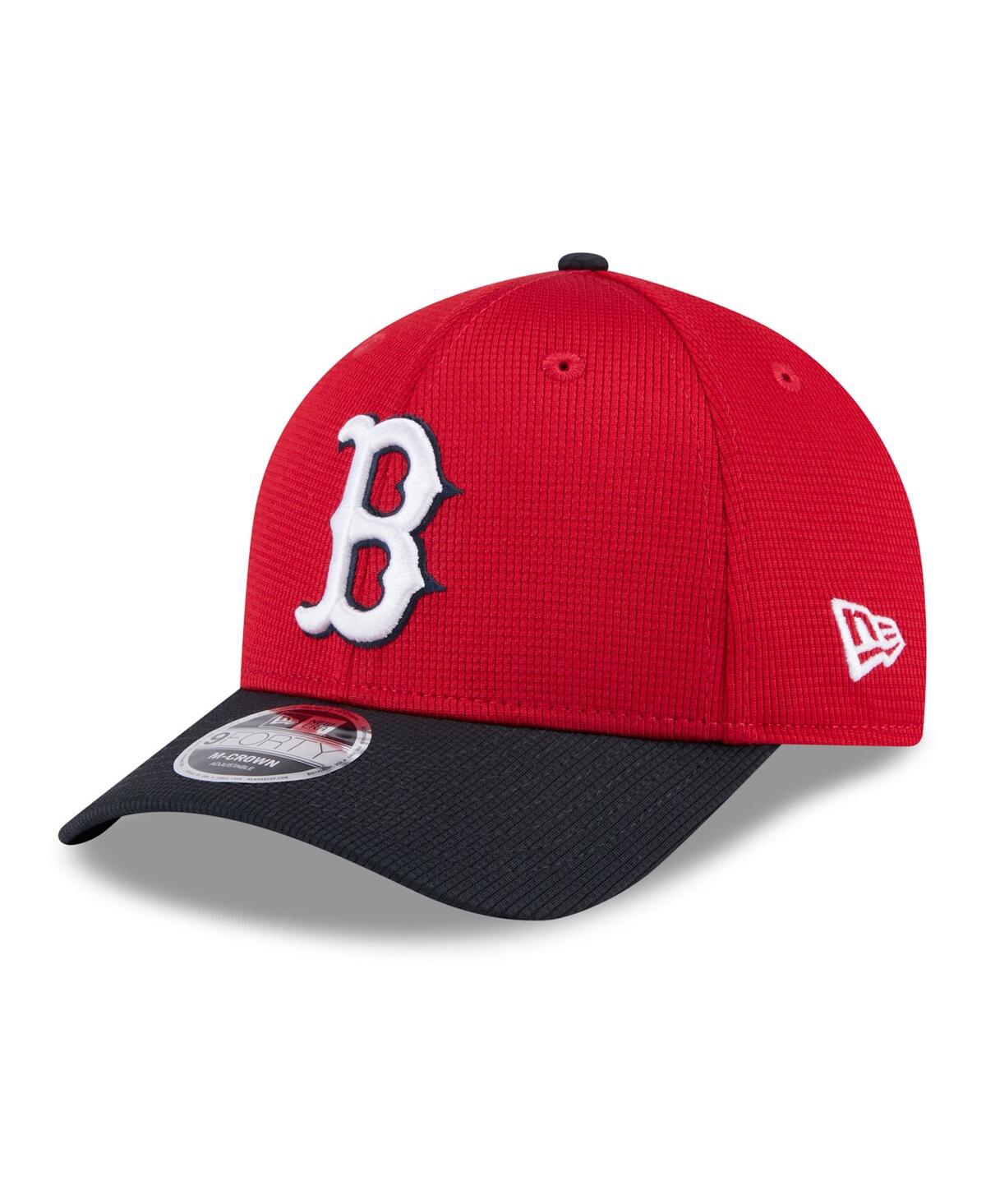 New Era Men's Red/navy Boston Red Sox 2025 Spring Training 9forty Adjustable Hat In Red,navy