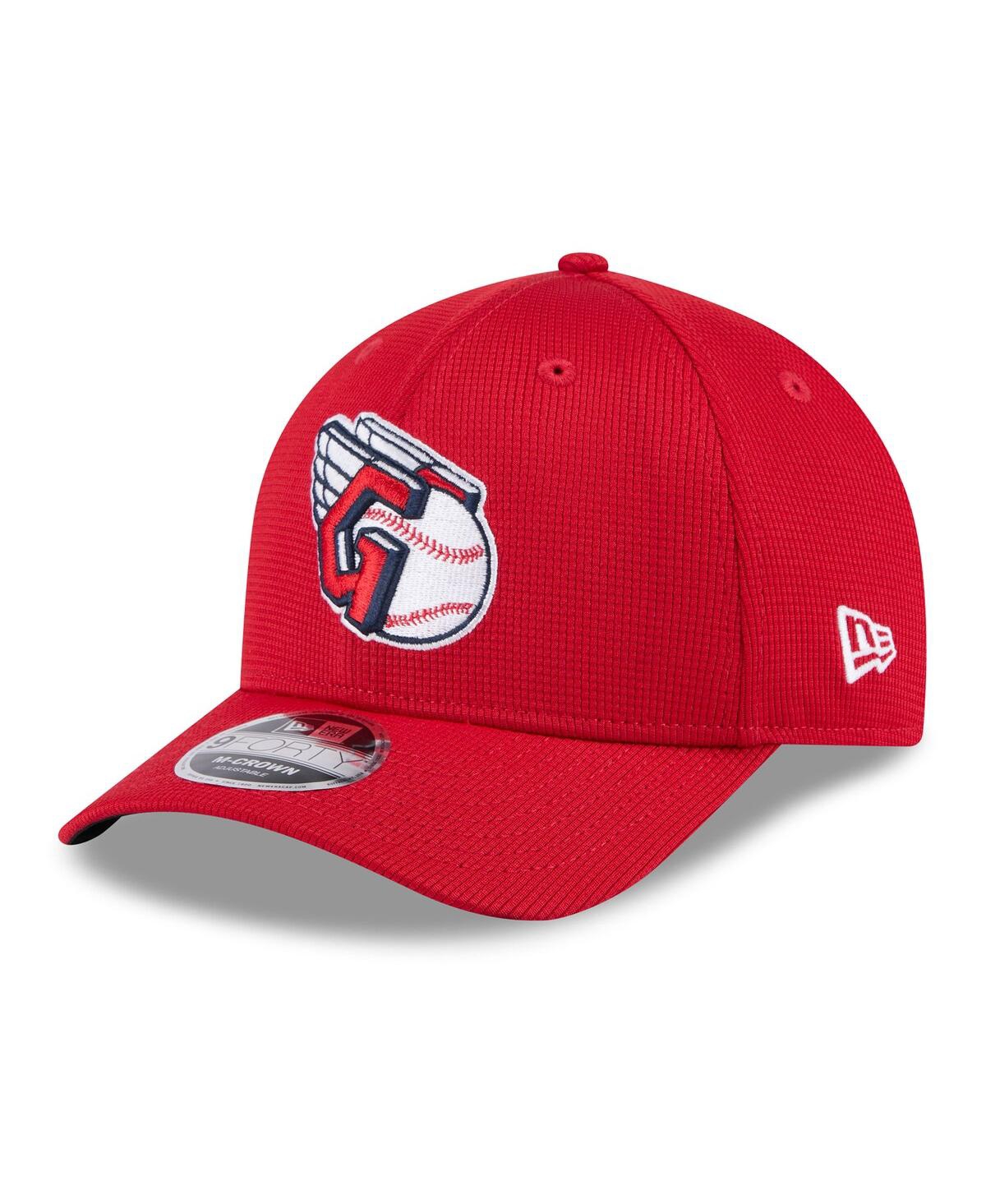 New Era Men's Red Cleveland Guardians 2025 Spring Training 9forty Adjustable Hat In Red