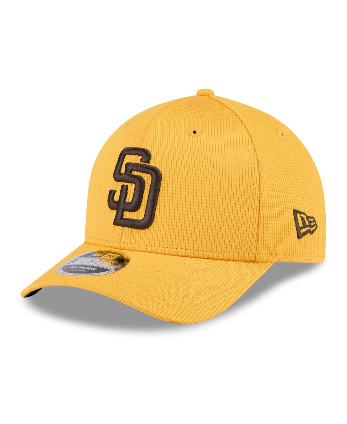 New Era Men's Yellow San Diego Padres 2025 Spring Training 39thirty Flex Hat In Gold