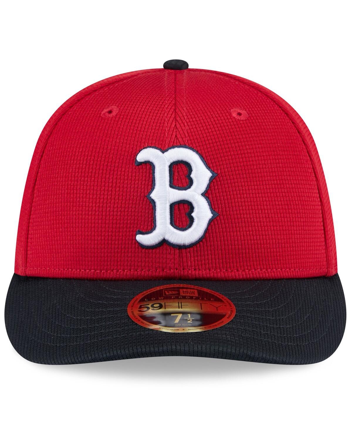 NEW ERA MEN'S RED/NAVY BOSTON RED SOX 2025 SPRING TRAINING LOW PROFILE 59FIFTY FITTED HAT 