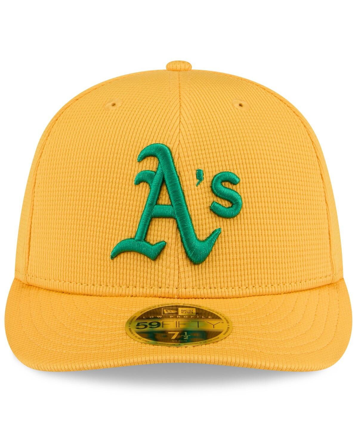New Era Men's Gold Athletics 2025 Spring Training Low Profile 59fifty Fitted Hat In Gold