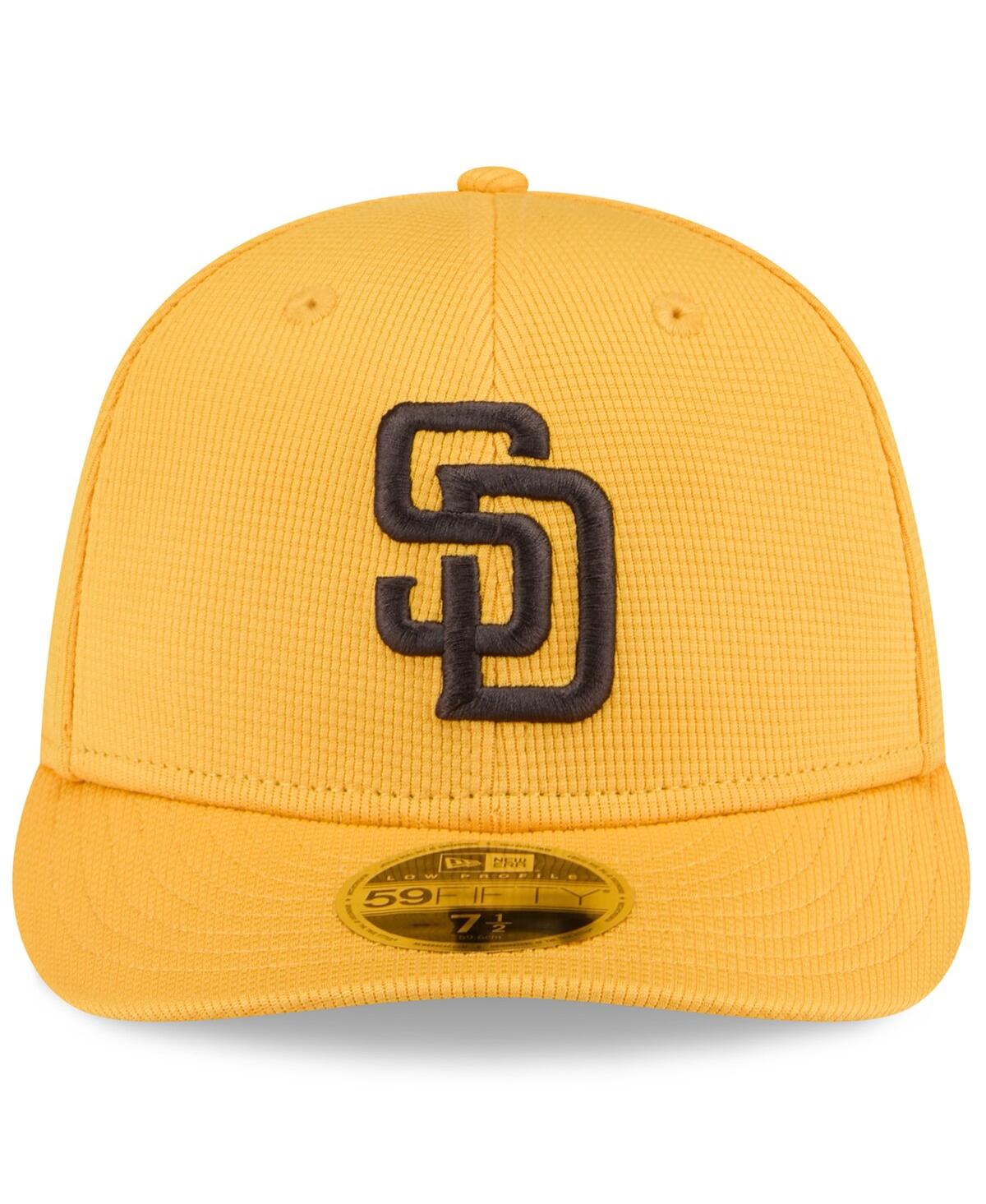New Era Men's Gold San Diego Padres 2025 Spring Training Low Profile 59fifty Fitted Hat In Gold