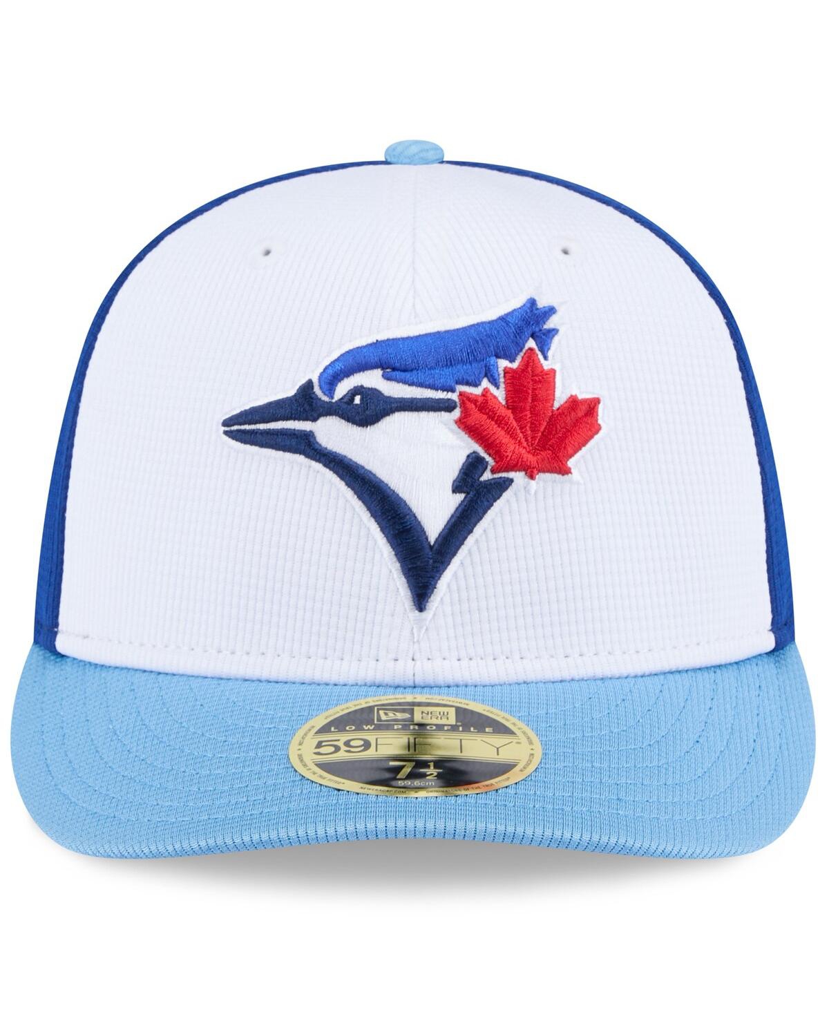 NEW ERA MEN'S WHITE/POWDER BLUE TORONTO BLUE JAYS 2025 SPRING TRAINING LOW PROFILE 59FIFTY FITTED HAT 