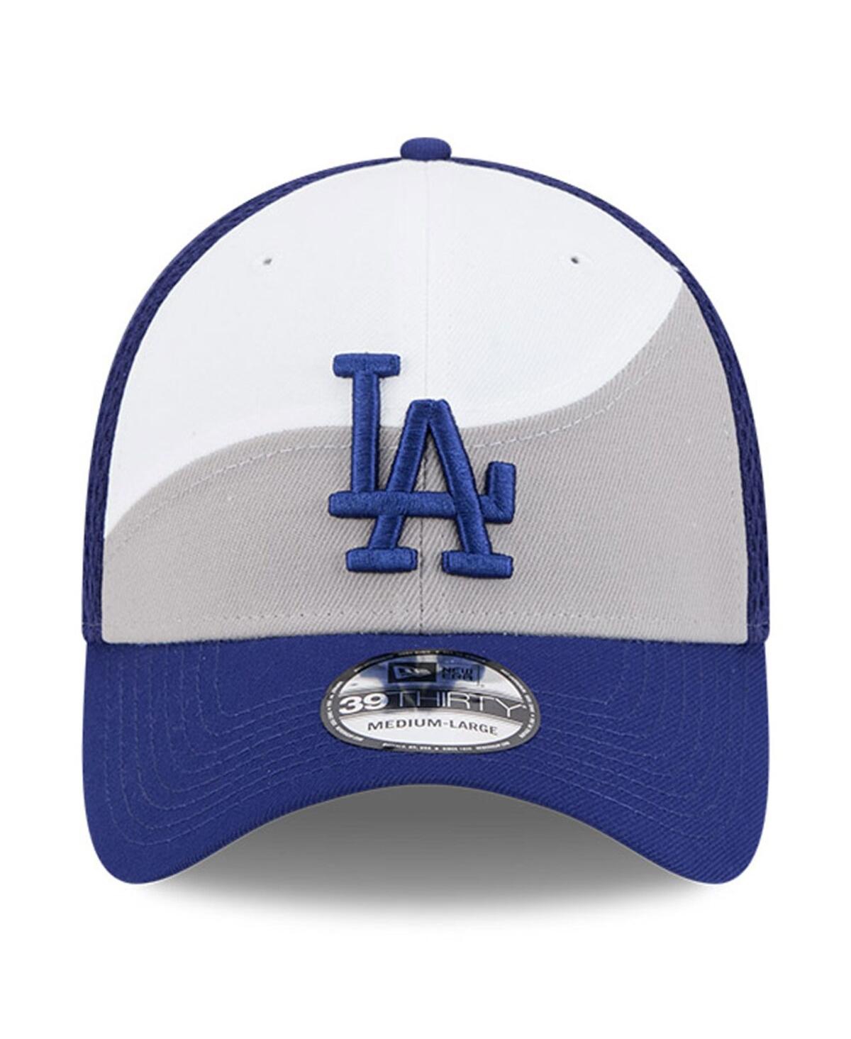 New Era Men's Gray/royal Los Angeles Dodgers 2025 Spring Training 39thirty Flex Hat In Gray,royal