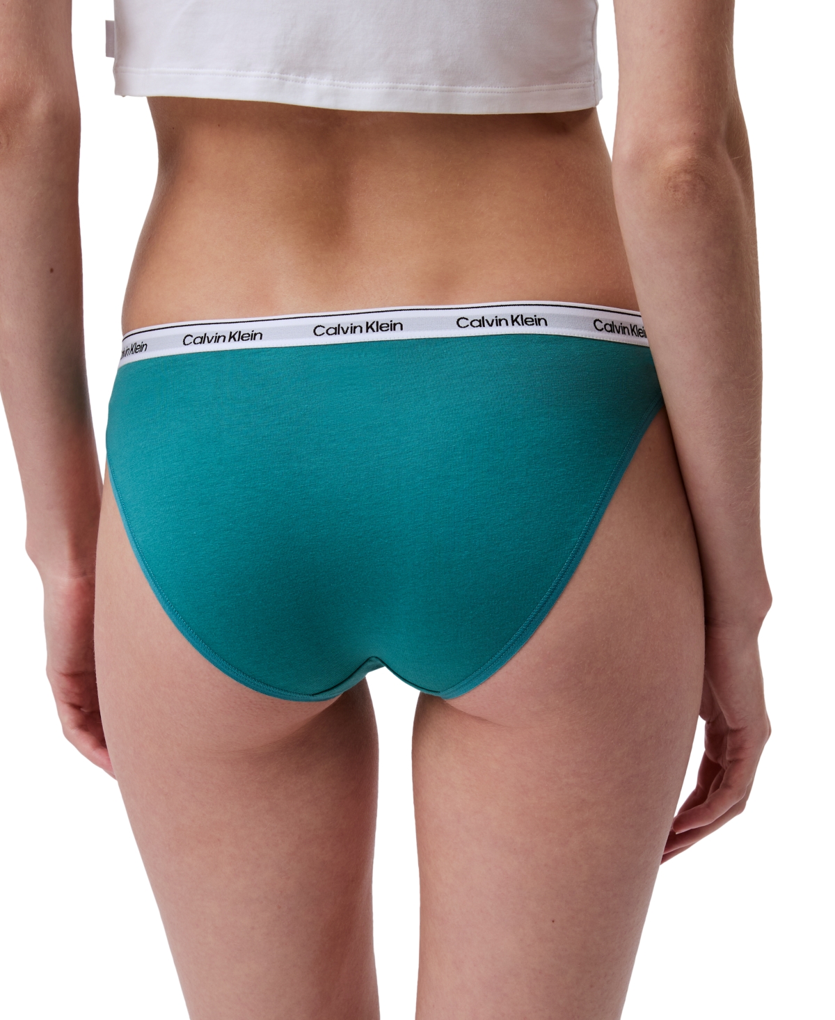 Shop Calvin Klein Women's 5-pk. Modern Logo Low-rise Bikini Underwear Qd5208 In Black,grey Heather,buff Pink,lively Teal