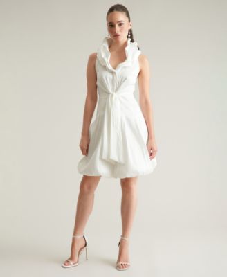 ivy + blu - Women's Triple-Collar Tie-Front Sleeveless Dress