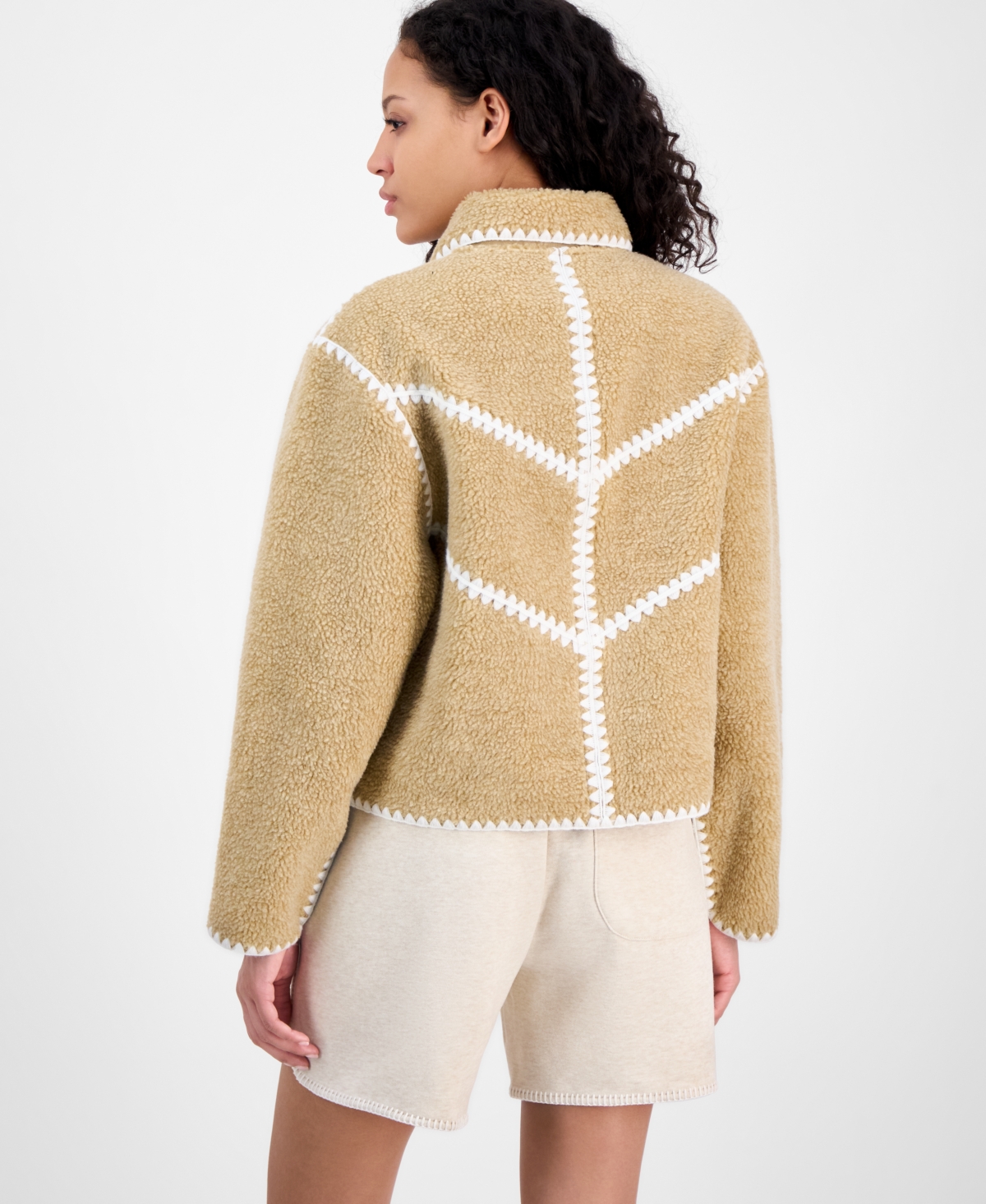 Ugg Women's Ellison Fluff Shell Jacket In Sand Heather