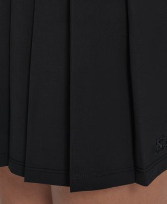 Women's Solid-Color Pleated Stretch Pull-On Skort