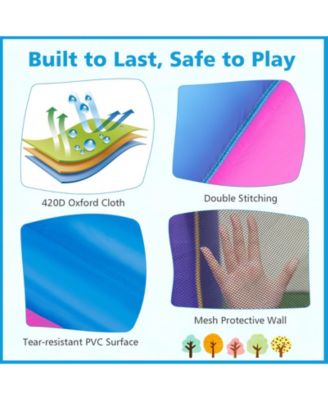 Inflatable Bounce House with Slide, Splash Pool, Basketball Hoop & Ring Toss Ultimate Kids Play Center