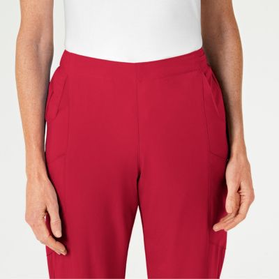 Petite W123 Flat Front Cargo Scrub Pant