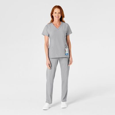 Petite W123 Flat Front Cargo Scrub Pant