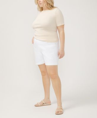 Plus Size Boyfriend Relaxed Mid Rise Shorts