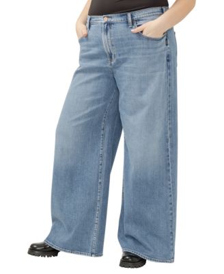 Plus Size Highly Desirable High Rise Ultra Wide Leg Jeans