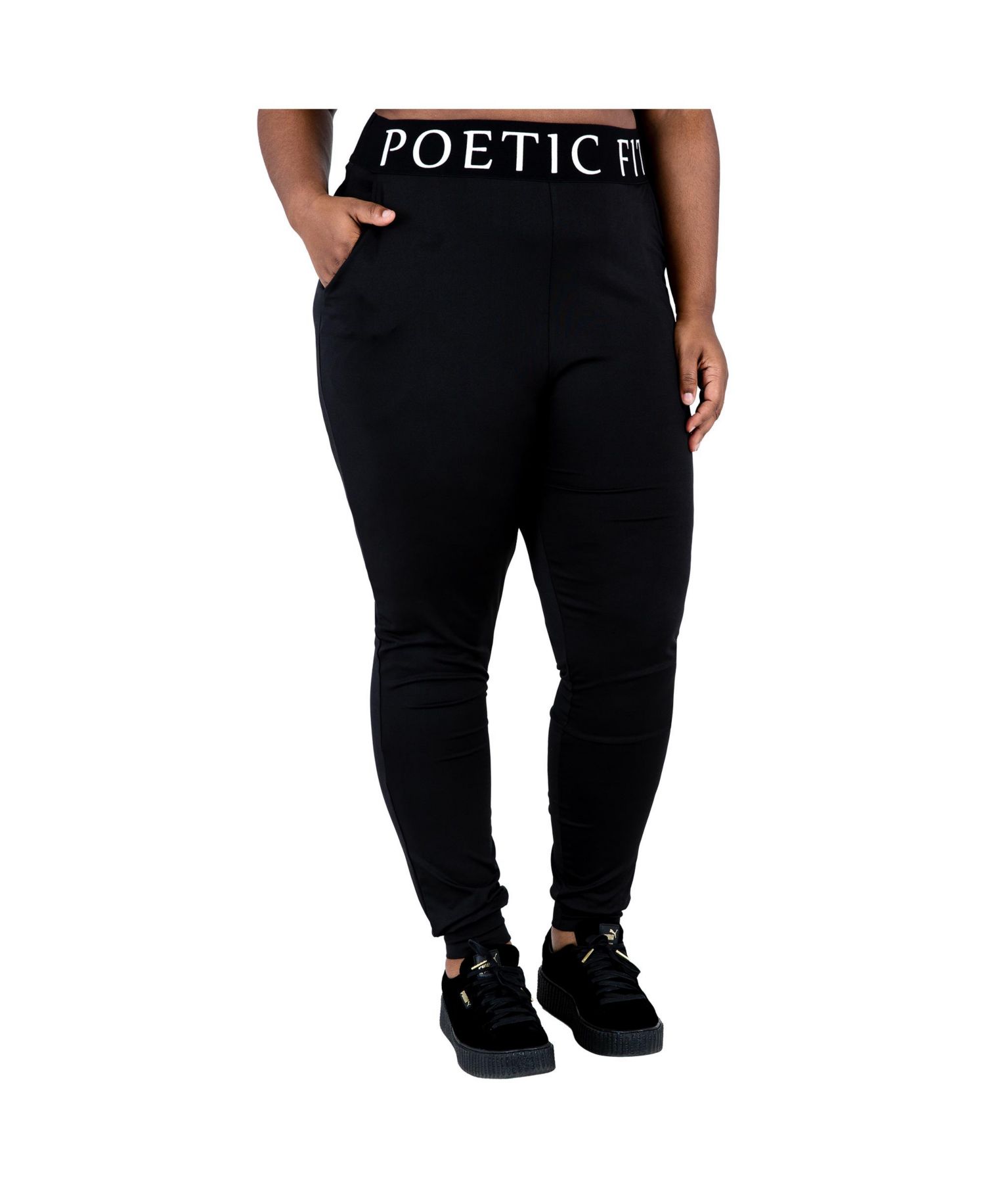 Plus Size Curvy Jogger Pants With Pockets