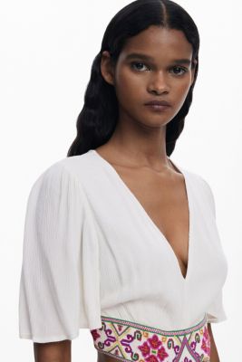 Women's Embroidered cut-out dress