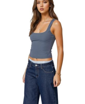 Womens Essy Square Neck Top