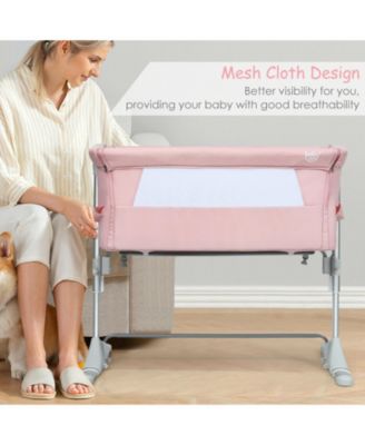 Kids Travel Portable Bed Side Sleeper Bassinet Crib with Carrying Bag
