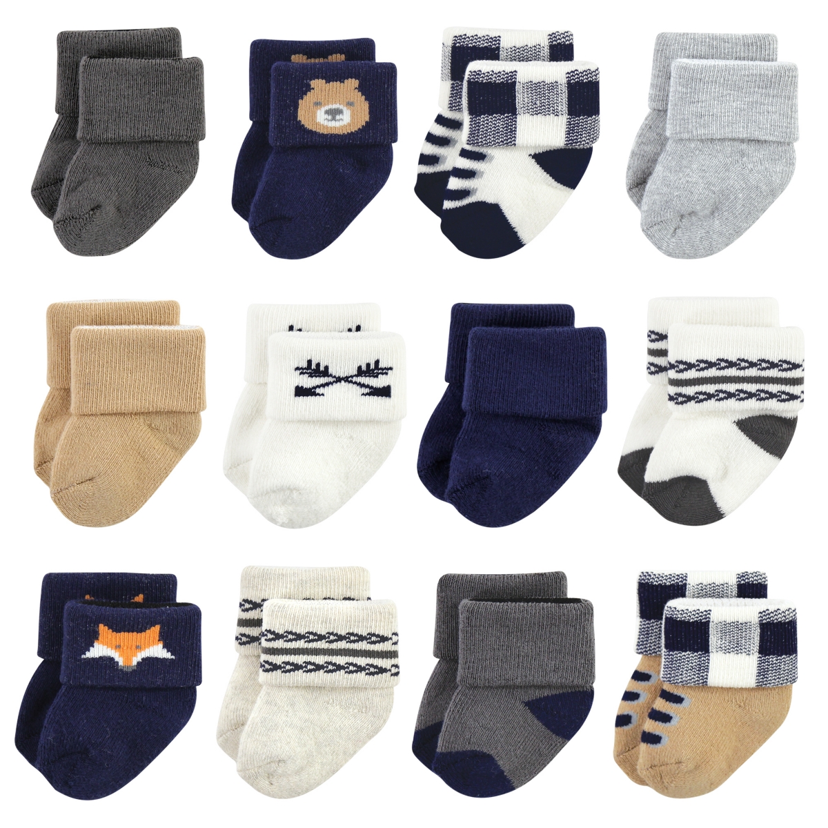 Hudson Baby Boys 24-Pack Comfort Terry Socks Set