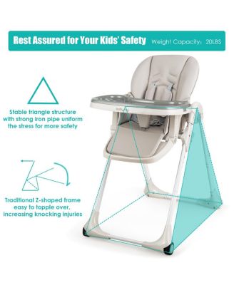 Baby Convertible High Chair with Wheels