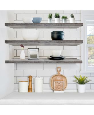 2 Pack 47 x 9.25 Inch Wall Mounted Floating Shelves - Stylish and Functional Storage