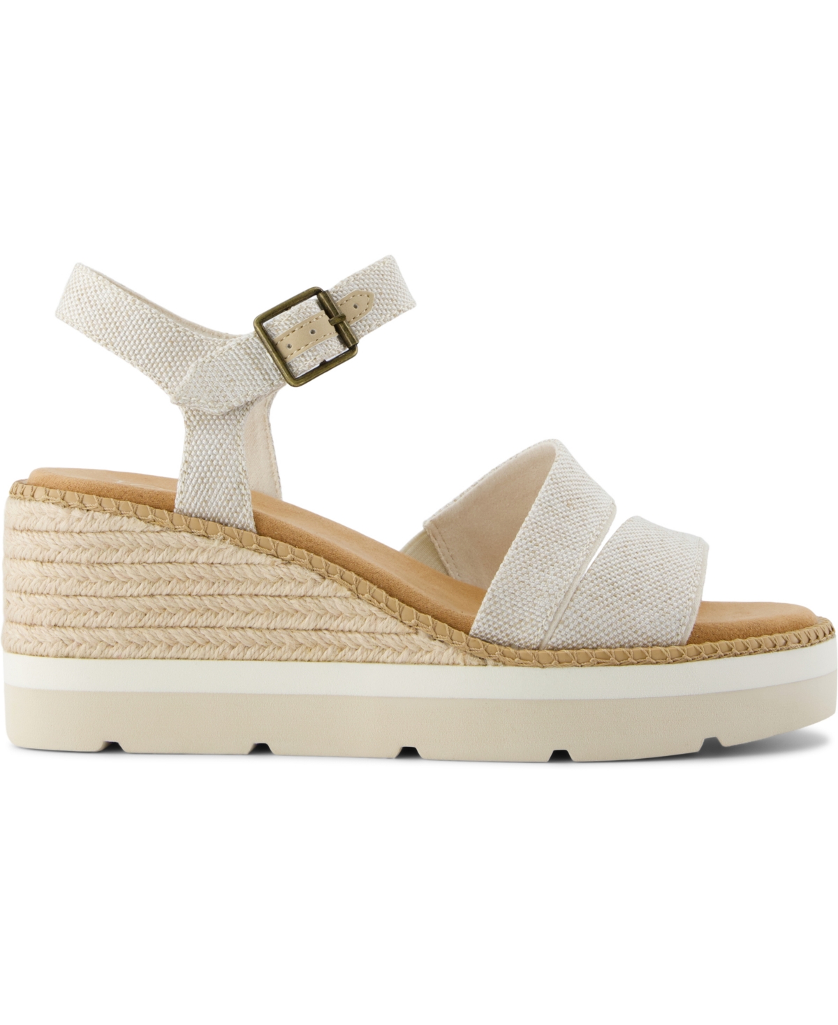 Shop Toms Women's Darya Open Toe Wedge Sandals In Natural Yarn Dye