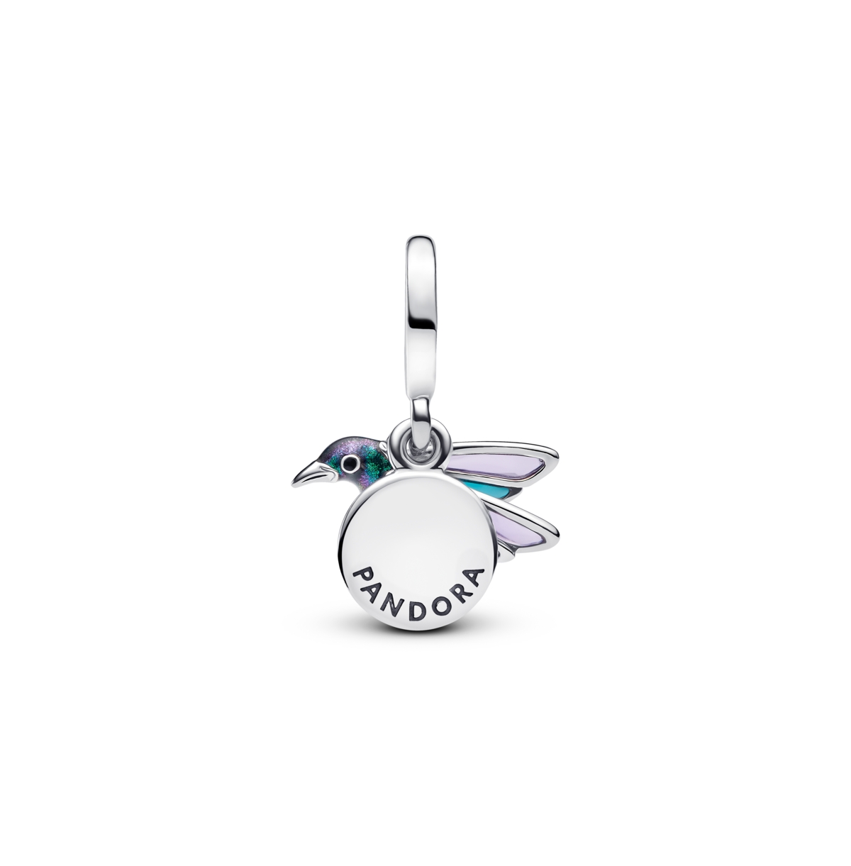 PANDORA STERLING SILVER HUMMINGBIRD DOUBLE DANGLE CHARM 