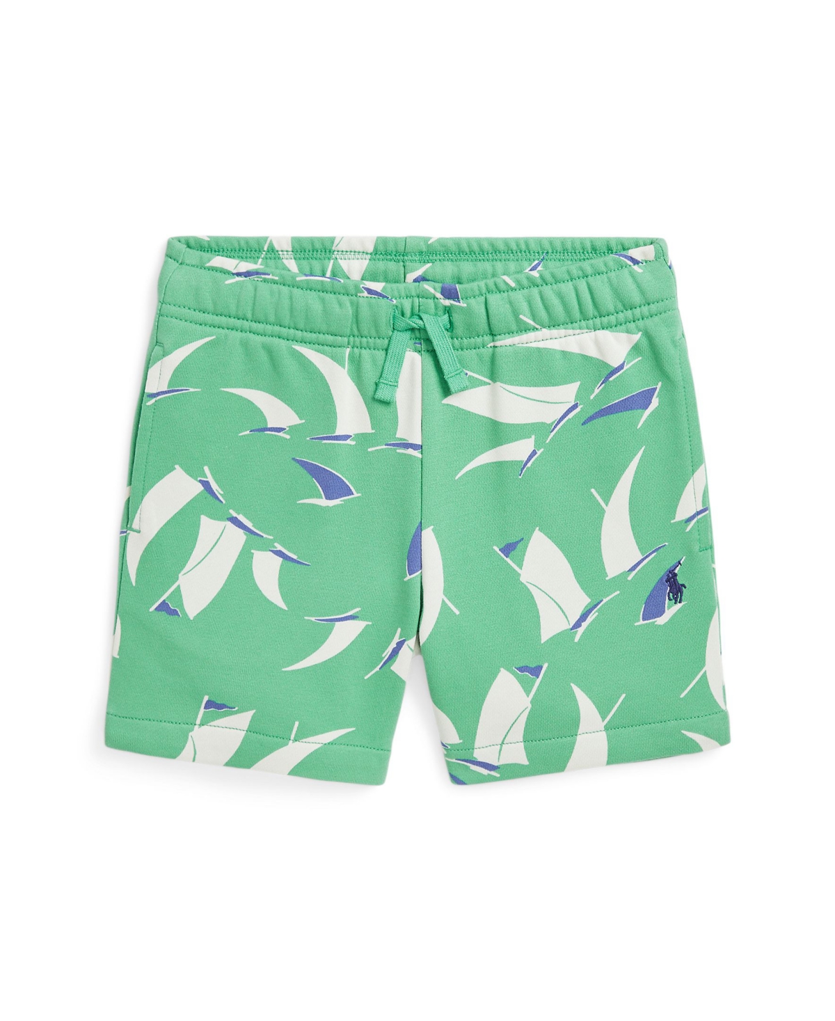 Polo Ralph Lauren Sailboat-print French Terry Short In Deco Sails Print,green